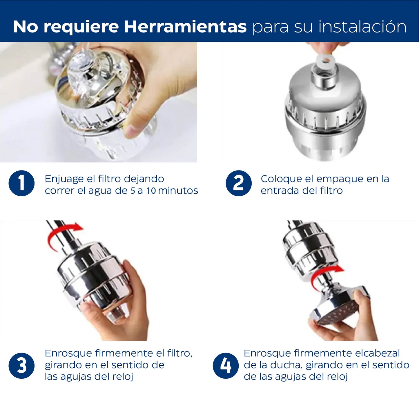 Filtro De Ducha de 15 Etapas - Incluye Accesorios y Envío